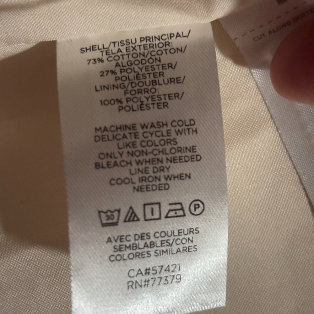Ann Taylor Cream Textured One-Button Blazer - Picture 10 of 10